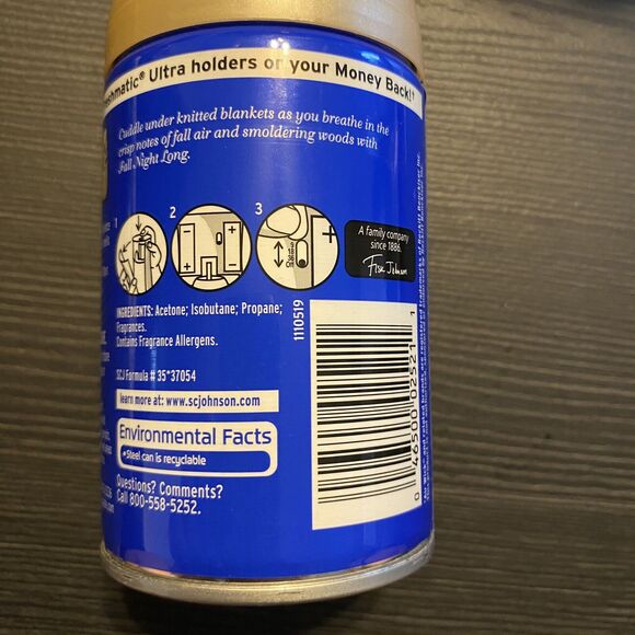 1 Count Glade Fall Night Long Oil Infused Automatic Spray Refill 6.2 Oz - Picture 5 of 5